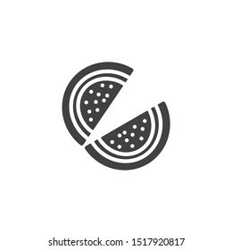 Watermelon fruit jelly vector icon. filled flat sign for mobile concept and web design. melon marmalade glyph icon. Symbol, logo illustration. Vector graphics