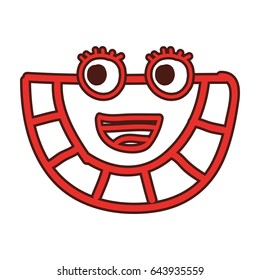 watermelon fruit kawaii character