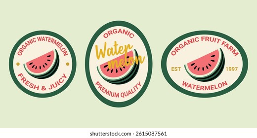Watermelon Fruit Labels Stickers Collection