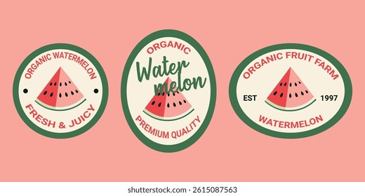 Watermelon Fruit Labels Stickers Collection