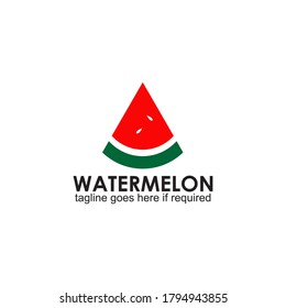 Watermelon fruit logo design vector template