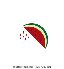 watermelon fruit logo icon design vector illustration