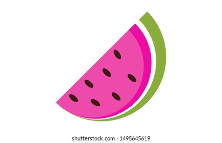 watermelon fruit logo is a simple logo, like watermelon fruit with simple colors, suitable for various needs of your company or business logo,