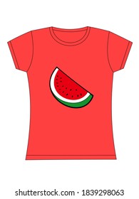 WATERMELON FRUIT ON THE T SHIRT