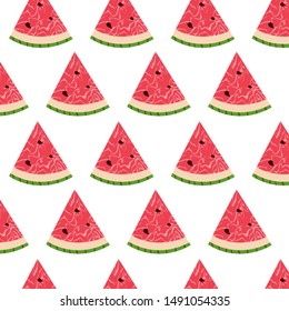 Watermelon fruit pattern, vector eps 10