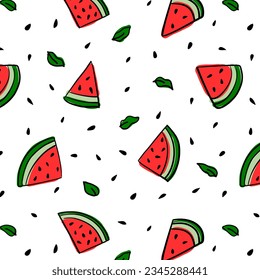 sandía fruta madura tajada roja jugosa berry refresco orgánico dieta detox frescura vitamina tropical delicioso postre saludable dulce verano pieza fresca hojas vegetarianas naturales repetir arte