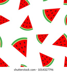Watermelon fruit seamless pattern background. Business concept vector illustration. Ripe fruit symbol pattern.