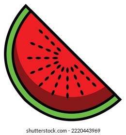 Watermelon fruit set vector illustration concept design