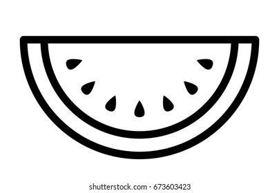 Watermelon Line Drawing Images Stock Photos Vectors