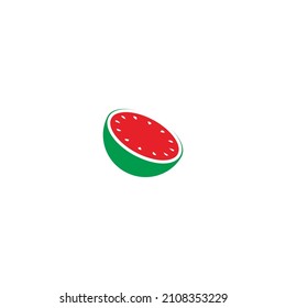 Watermelon Fruit Slice Vector Icon