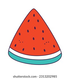 Wassermelonen-Vektorgrafik von Slice
