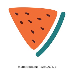Watermelon Fruit Slice Vector Illustration