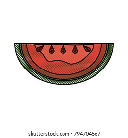 Watermelon fruit sliced