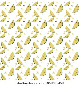 watermelon fruit sliced pattern for funny food for summer backgrounds