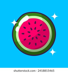 watermelon fruit slices vector elements