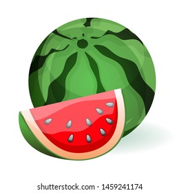 Watermelon Fruit Stock illustration as EPS 10 File