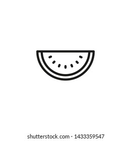 Watermelon, fruit symbol vector icon