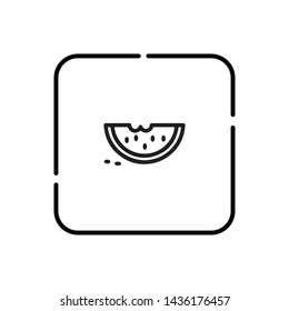Watermelon, fruit symbol vector icon