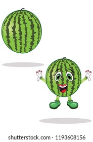 Watermelon Fruit Vector