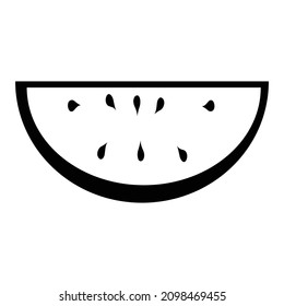 watermelon fruit vector black art