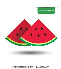 watermelon, fruit vector illustration