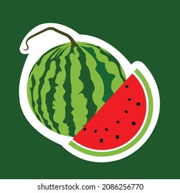 Watermelon fruit vector illustration conceptual design, great for icons, business, fruit or vegetable images