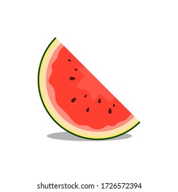watermelon fruit vector illustration. good clipart for food and drink, restaurant or summer design. flat color style