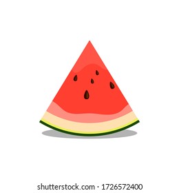 ilustración vectorial de la sandía. buena comida y bebida, restaurante o diseño de verano. estilo de color plano