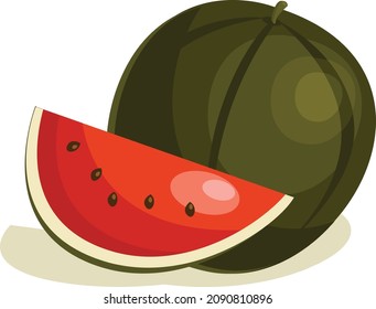 watermelon fruit. vector illustration. healthy fresh and sweet food design.