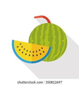 watermelon fruits flat icon
