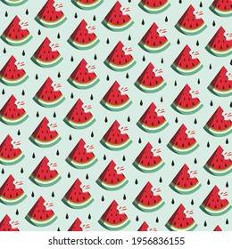 Watermelon frutea fondo de patrón divertido