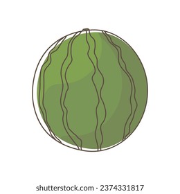 Wassermelone funky handgezeichnet frischen Obstkartografik