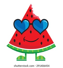 Watermelon glasses love illustration, typography, t-shirt graphics, vectors