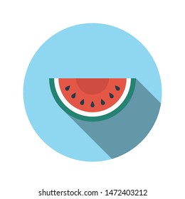 watermelon glyph flat vector icon
