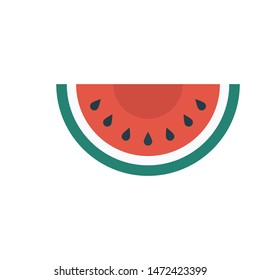 watermelon glyph flat vector icon
