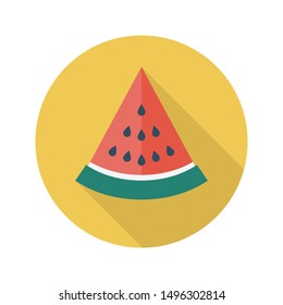 watermelon glyph flat vector icon