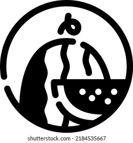 Watermelon Glyph icon vector design and illustration template