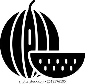 Wassermelone Glyph Vektor Icon Design