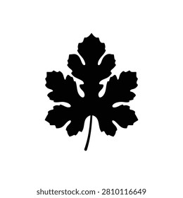 Watermelon green leaf silhouette icon vector flat design.