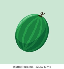 watermelon. green. vector. flat. illustration. style. icon.