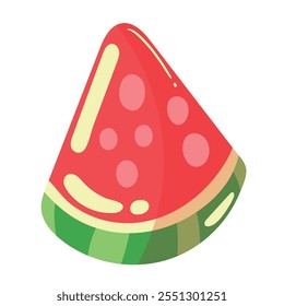 watermelon gum candy icon isolated