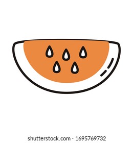 Wassermelone Halbzeitekon Symbol Vektorillustration Illustration Design