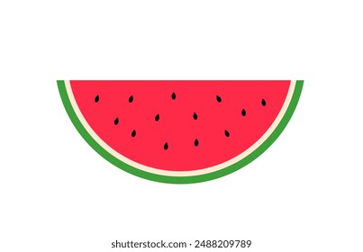 Watermelon half and sliced. Fresh and juicy watermelons. cut and chopped fruit. Vector illustration