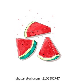 Watermelon hand draw.Fruit design,Design for Sale banner ,Cover ,Wallpaper