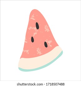 Watermelon. Hand drawn watermelon isolated on white. Vector