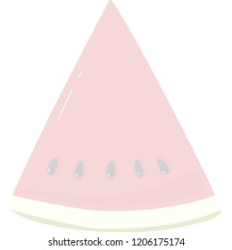 Watermelon hand drawn vector isolated on white background. Trendy watermelon in flat style for menu design, packaging template, app, ui, logo, backdrop and web site.Creative design,vector illustration