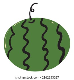 Watermelon hand drawn vector naive art