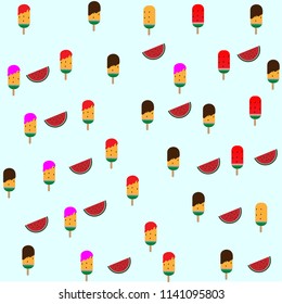 watermelon ice cream background.