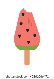 watermelon ice cream icon flat