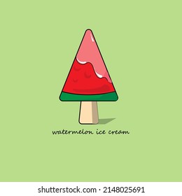 Wassermelone Eiscreme-Vektorgrafik 
